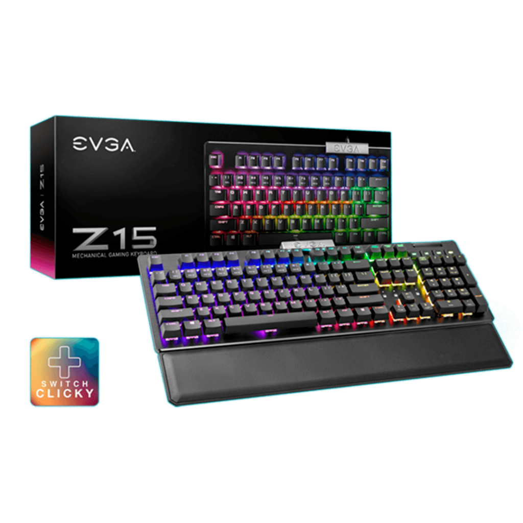 TECLADO MECÁNICO EVGA Z15 USB RGB S/KAILH BRONZE 100%