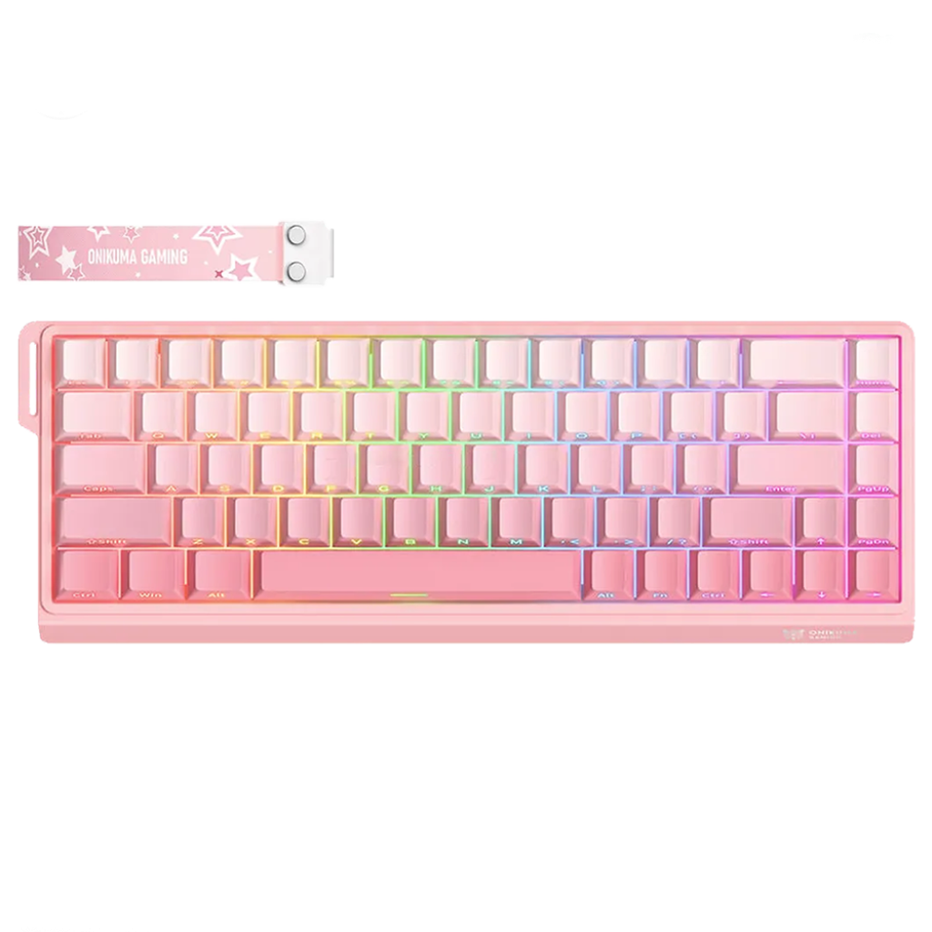 TECLADO MECANICO ONIKUMA GAMING G69 RGB SWITCH MAGNETICO 60% USB-C/PINK