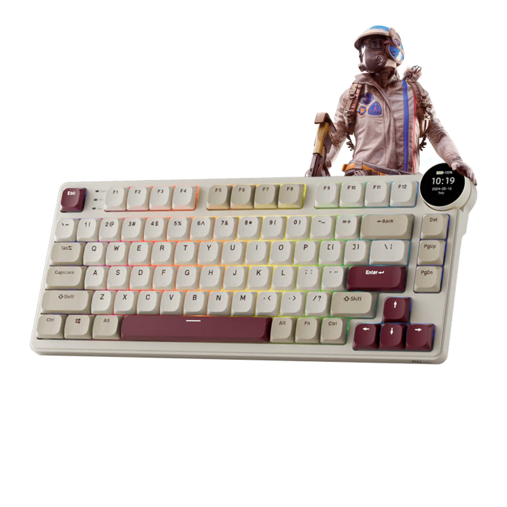 TECLADO MECANICO ROYAL KLUDGE RK-N80 RGB SWITCH BROWN TKL ROSY CLOUDS