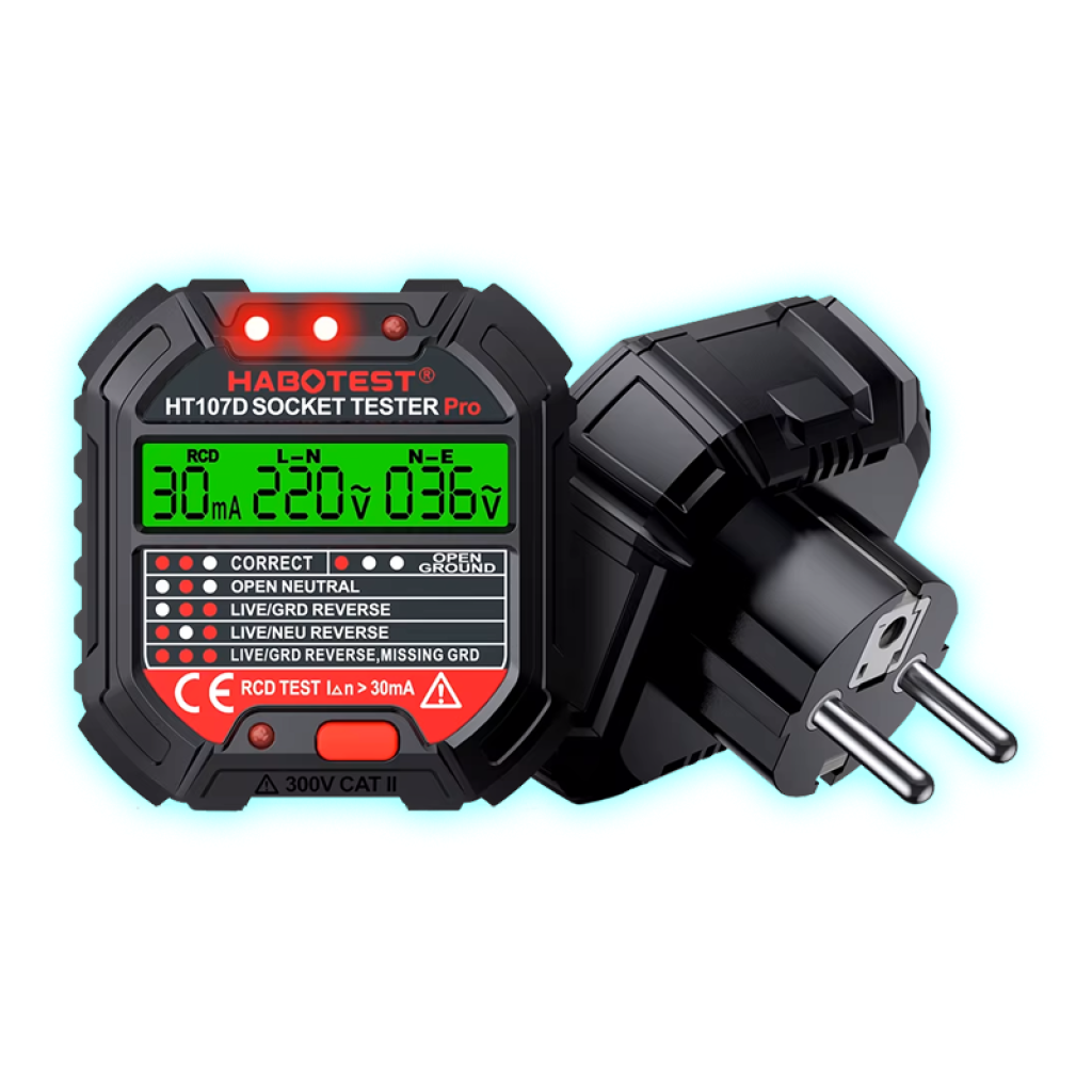 TESTER DE TOMA CORRIENTES 220V HT107E/B/D