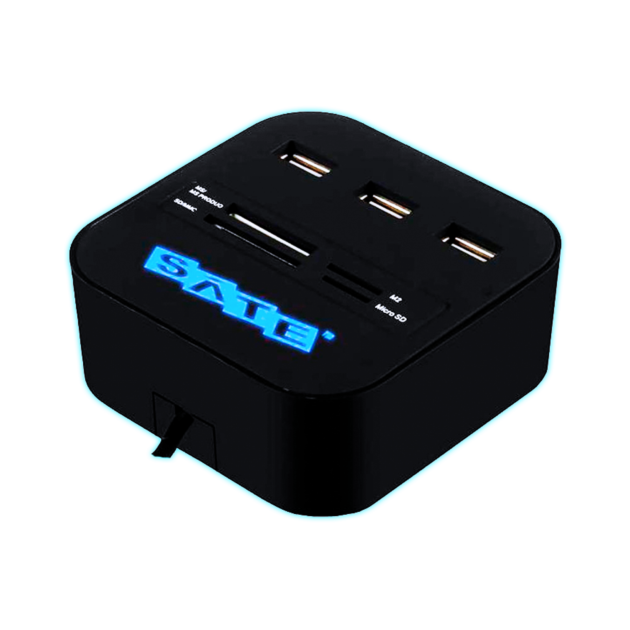 USB HUB + LECTOR DE MEMORY SATE A-HUB07