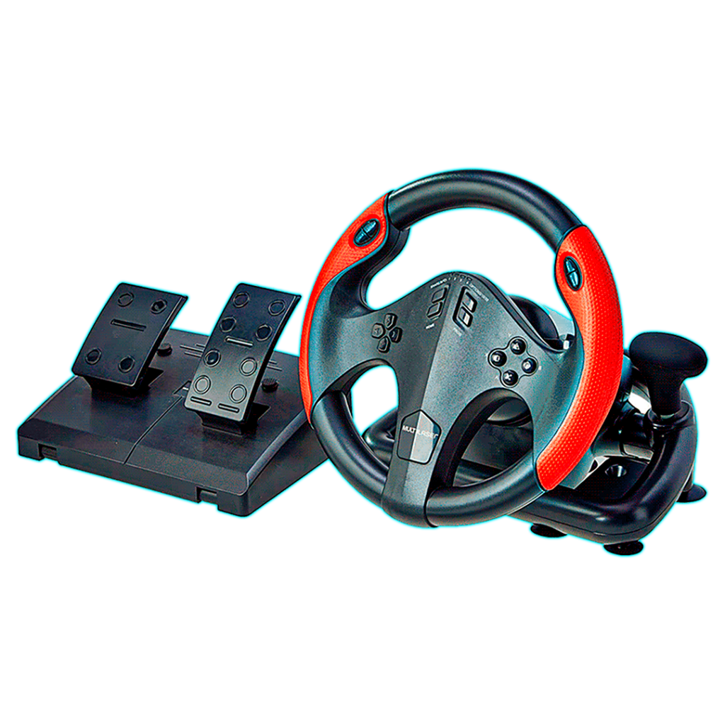 VOLANTE Y PEDAL MULTILASER JS087 PC/XBOX ONE/PS3/PS4