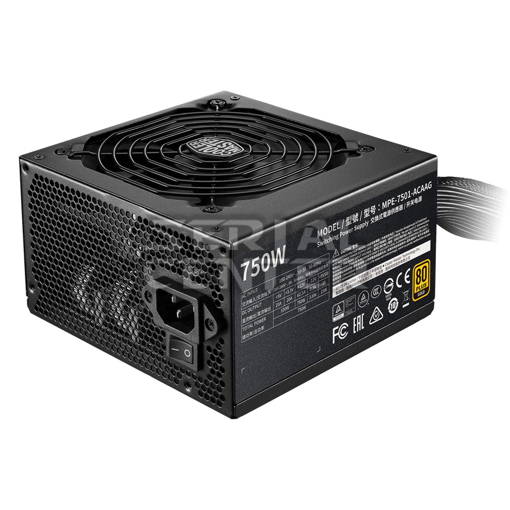 FUENTE 750W 80+ BRONZE COOLER MASTER MWE