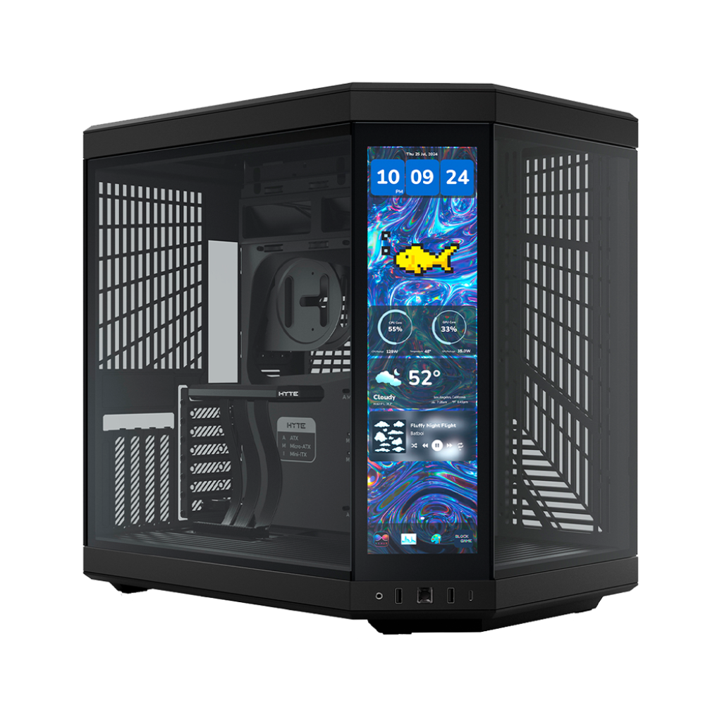 GABINETE HYTE Y70 TOUCH INFINITE PITCH/BLACK/SOPORTE VERTICAL/CS-HYTE-Y70TTI-BB