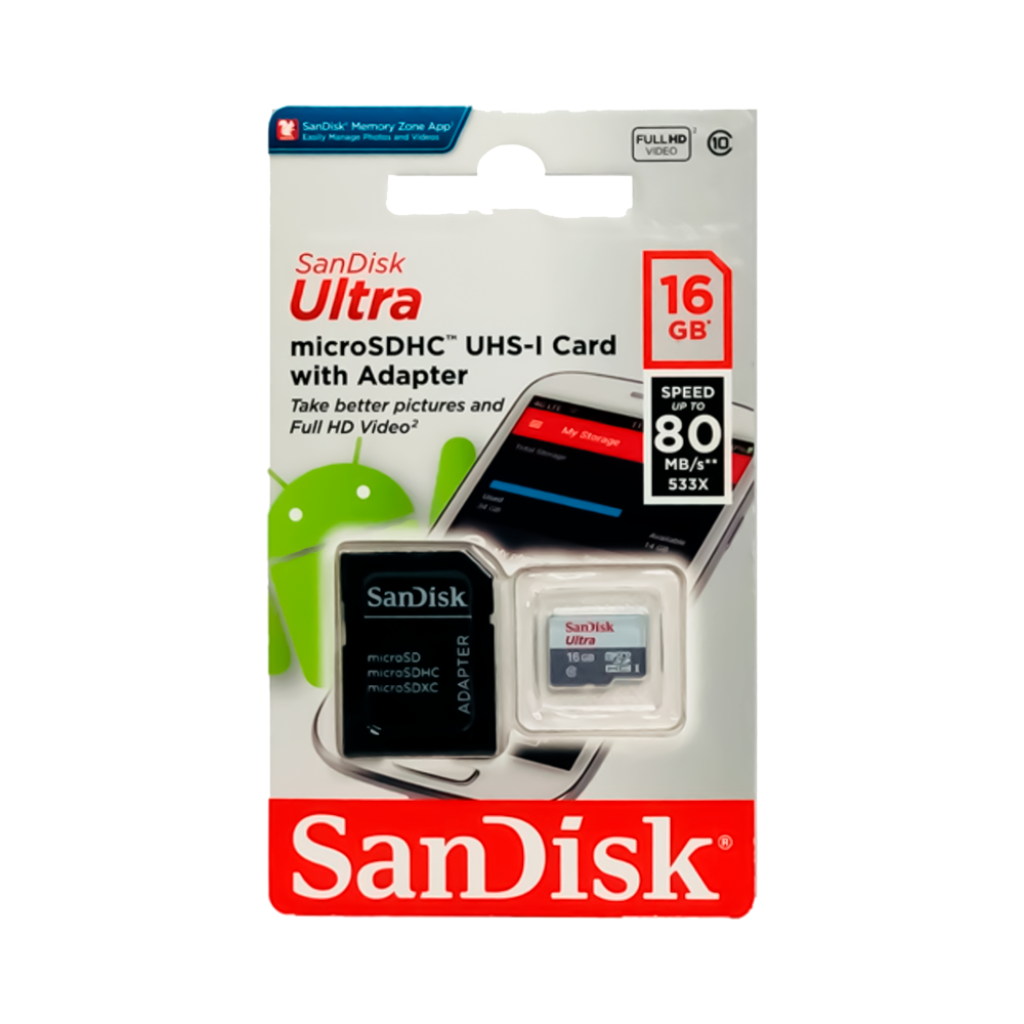 MEMORY 16GB SANDISK ULTRA SDHC 80MB/S