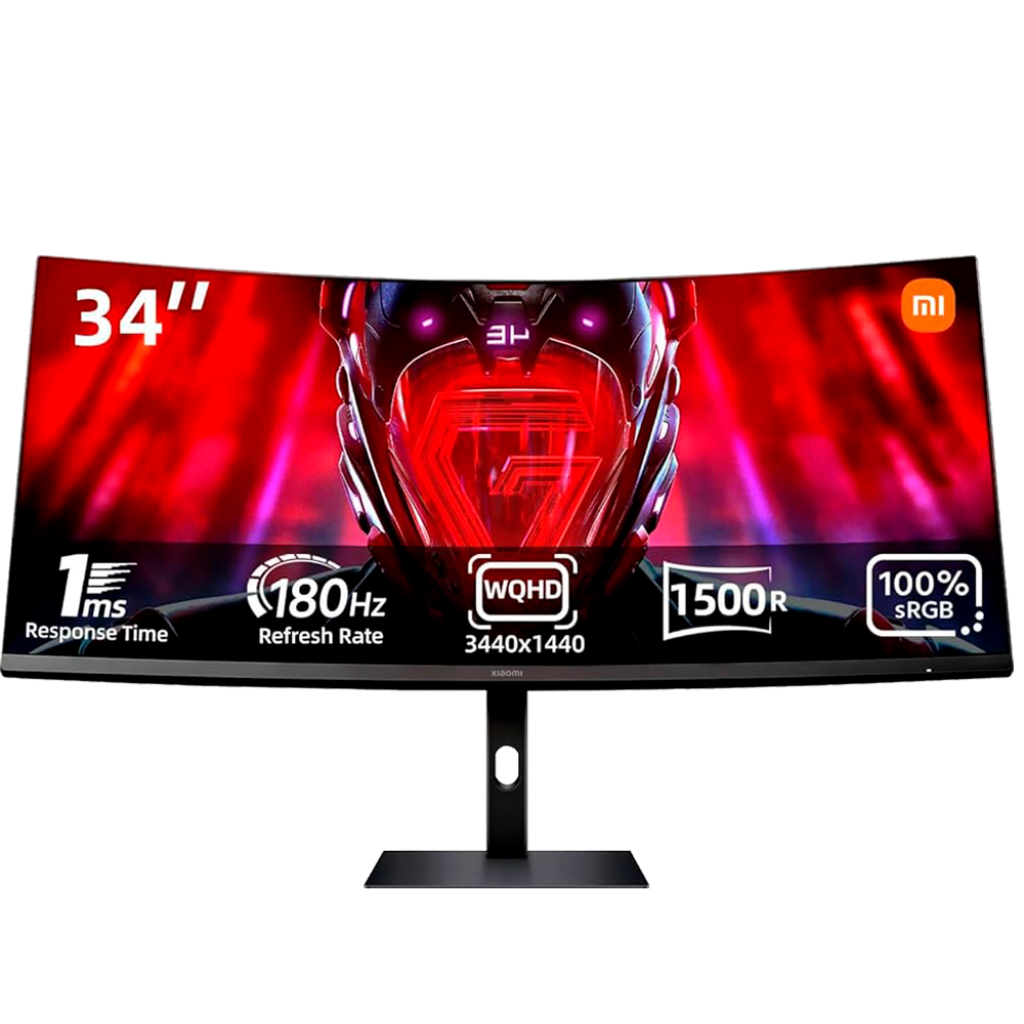 MONITOR LED 34" XIAOMI G34WQI CURVED/WQHD 2K/HDMI/DP/1MS/180HZ/C34WQBA-RGGL