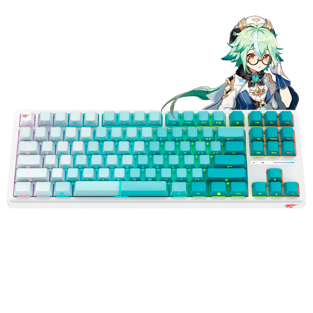 TECLADO MECANICO HAVIT KB901L/TKL GREEN/RGB/USB/S/W RED/INGLES/HVKB-KB901L-WN