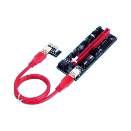 PLACA RISER V.009S ROJO (4 CONDENSADORES)