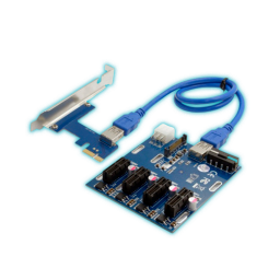 ADAPTADOR PCI-E X1 A 4 PCI-E X1