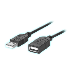 CABLE EXTENSOR USB 2.0/2 METROS/NEGRO