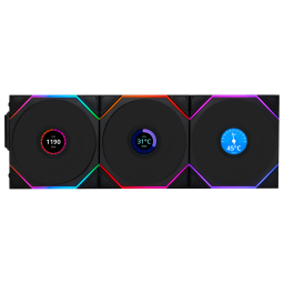 FAN COOLER LIAN LI UNI FAN TL WIRELESS LCD 120 ARGB 3 EN 1/BLACK/12TLLCD1W3B