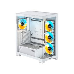 GABINETE GAMER GIGABYTE GB-C500PI PANORAMIC STEALTH ICE VIDRO/4 FAN COOLER/WHITE