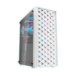GABINETE GAMING DARKFLASH DK351 WHITE C/4 COOLER RGB