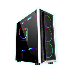 GABINETE SATE K382 GAMING WHITE  C/ 8 COOLER RGB