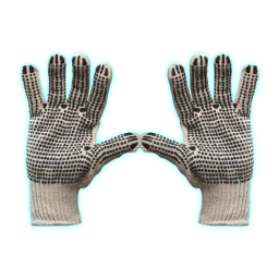 GUANTE DE HILO CON PUNTOS DE PVC