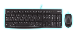 KIT TECLADO + MOUSE USB LOGITECH MK120 (NEGRO) INGLES