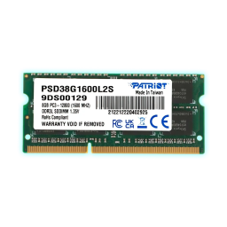 MEMORIA RAM (NB) 8GB DDR3 1600MHZ PATRIOT SIGNATURE/9DS00129-PSD38G1600L2S