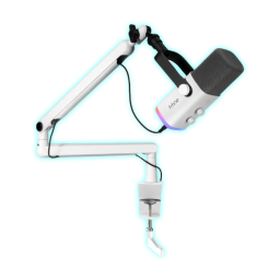 MICROFONO DINAMICO + BRAZO FIFINE TAM8 RGB XLR/USB-C/WHITE