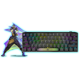 TECLADO MECÁNICO CORSAIR K70 PRO 60% RGB WIRELESS (INGLÉS) NEGRO S/W CHERRY RED