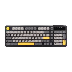 TECLADO AJAZZ AF98 RGB USB INGLES/BLACK/GREY/YELLOW