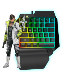 TECLADO GAMING ONE-HANDED ZIYOU LANG WOLF K15 RAINBOW