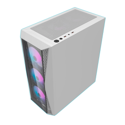 GABINETE GAMING DARKFLASH DK352 PLUS WHITE C/4 COOLER RGB